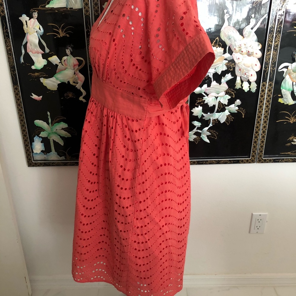 Unworn BCBGMAXAZRIA coral dress in size 10 - Picture 2 of 6